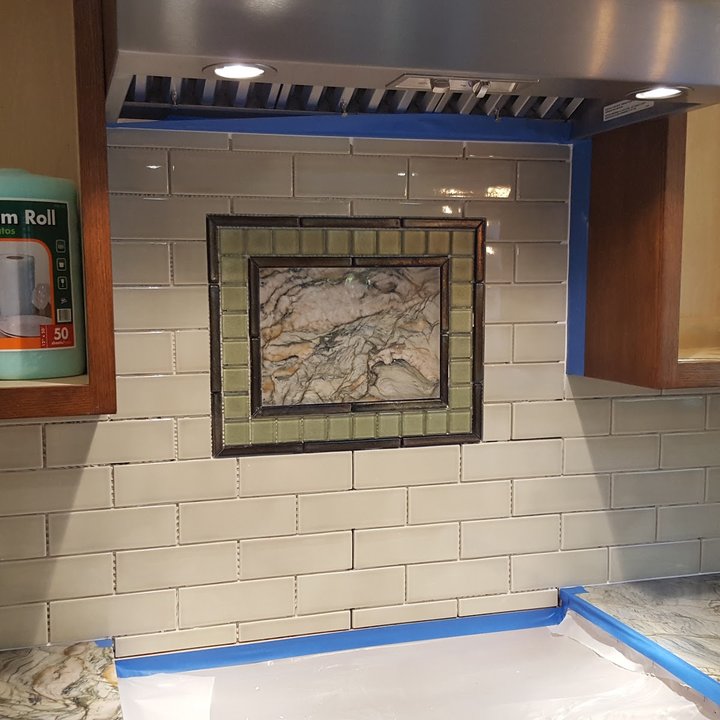 Custom Frame Backsplash