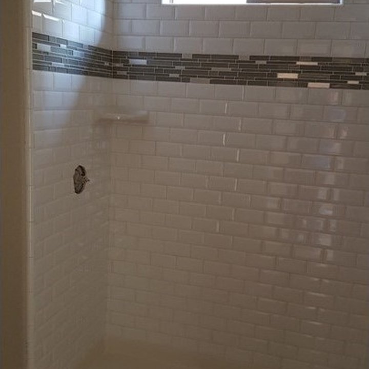 Modern White Tile Shower