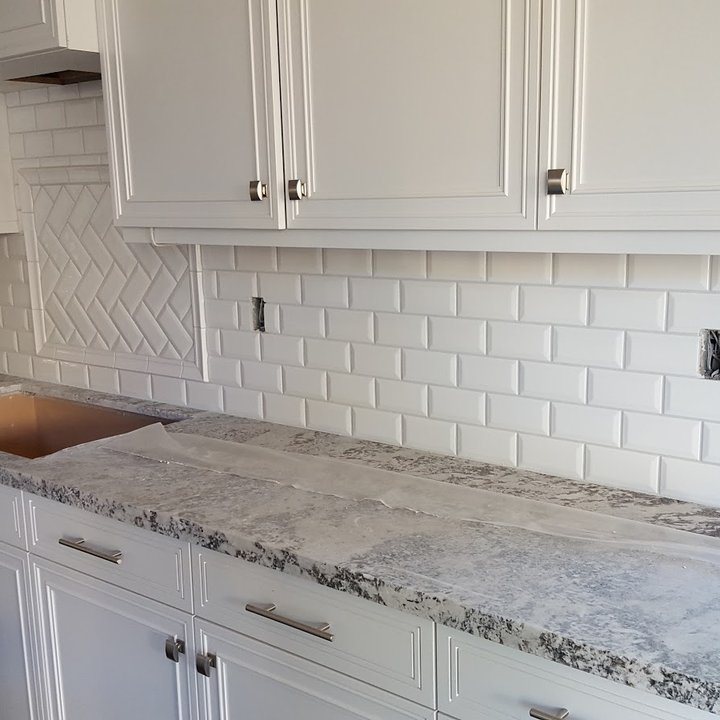 White Herringbone Inlay